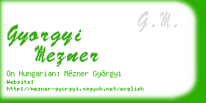 gyorgyi mezner business card